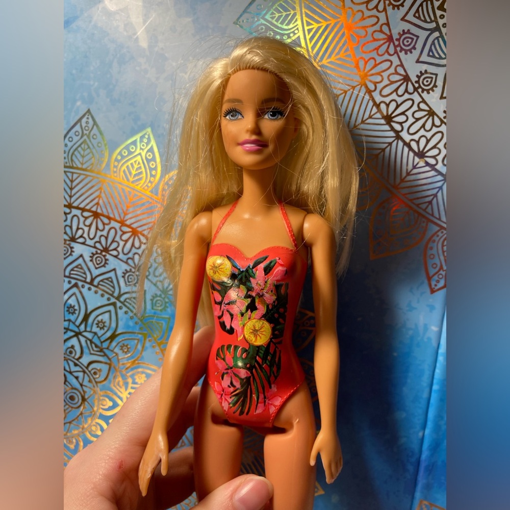 B1G2 - Fashion Doll Barbie Orange Swimsuit - Buy 1, Get 2 FREE
